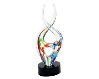 8. Colorful Abstract Glass Scuplture