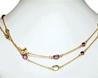 16. 8 Carats Gemstone Opera Necklace