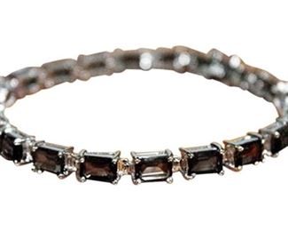 17. 30 CTW Smoky Quartz Bracelet