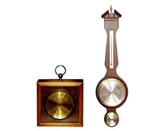 21. Set of Two 2 Colonial Style Barometers