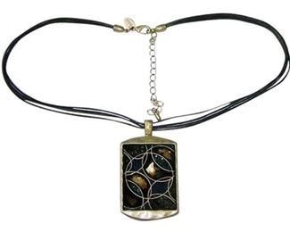 32. Vintage Estate Lia Sophia Artist Signed Necklace