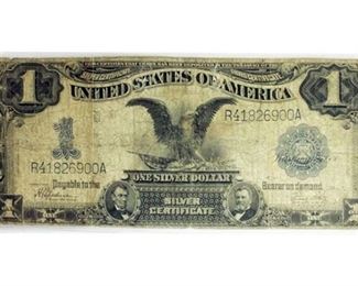 34. Large Antique Black Eagle Silver Certificate, 1899 Series