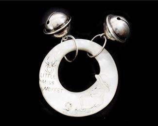 40. Sterling Silver MotherOfPearl Rattle