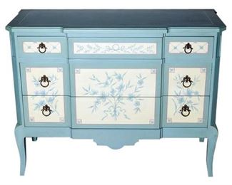46. Paint Decorated Three drawer Commode