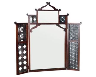 60. Antique Trifold Mirror