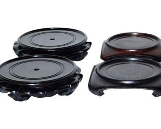 64. Four Chinese Wooden Bases