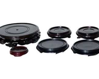 65. Six Chinese Wooden Bases