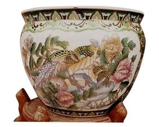 69. Large Chinese Jardiniere Porcelain Planter