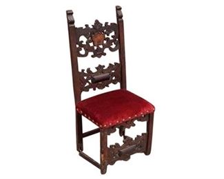 101. Spanish Baroque Style Side Chair