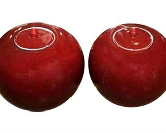 113. Pair of Chinese Oxblood Glazed Ginger Jars