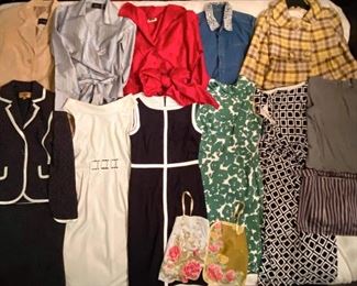 Tops, Dresses, Skirts, Sweaters, Coats sizes 4-12
Calvin Klein, Max Studio, Nordstrom's, Bloomingdale's, Vintage, Cynthia Rowley and More