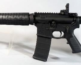 Smith & Wesson M&P-15 5.56 Nato Rifle SN# TF10593, Adjustable Stock, Flip Up Rear Sight