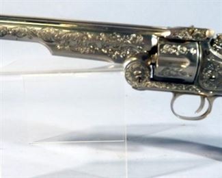 Franklin Mint Wyatt Earp .44 Revolver Replica With Display Frame, This Is A Non-Firing Replica But Has All The Heft Of An Actual Firearm, SN# 20029