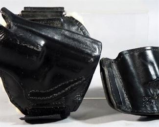 Two Leather Revolver Holsters, 1 From Safariland