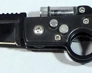 Automatic Switchblade Knife Shaped Like A Rifle, 3.5" Blade, LED Light
