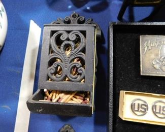 Cast iron match safe
