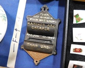 Cast iron match safe