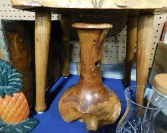 Burl Wood Vase