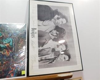 Beatles poster framed