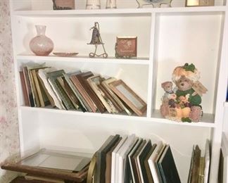 Many picture frames, decorative collectibles