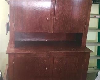 Wooden step back cupboard
