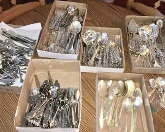 Silverplate flatware sets