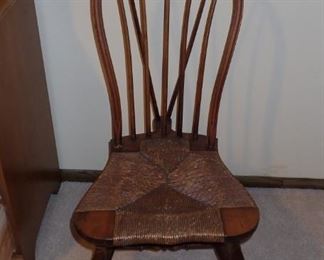 VINTAGE RUSH SEAT SIDE CHAIR