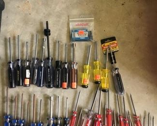 Tools, screwdrivers, etc.