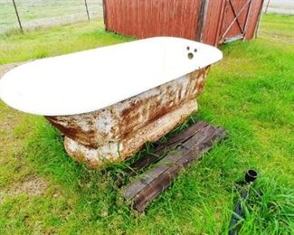 Antique Pedestal Skirt Cast Iron Tub