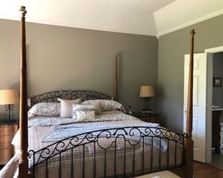 King Four Poster Bed, mattress not included