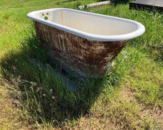 Antique Pedestal Skirt Cast Iron Tub