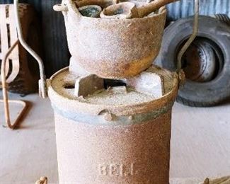 Antique Bell Systems Smelting Pot and Burner