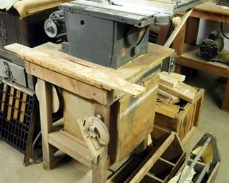 Tomlee Tool, Model 37, Table Saw With 8" Blade And Dayton 1/2 HP Motor, Powers On