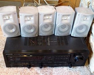 Kenwood AM/FM Stereo Receiver, Model KR-A5020; And Insignia Surround Speakers, Model IS-HTIB102732,