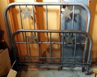 Full Size Metal Headboard And Footboard With Steel Stars