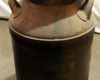 24" Vintage 5 Gallon Metal Milk Can