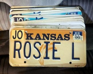 Kansas And Missouri Vintage License Plate Collection, Qty 15