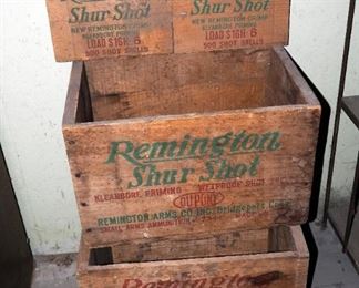 Remington Sure Shot And Express Wood Storage Boxes, Qty 2, 9" x 14.5" x 9"