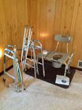 Lot 25
Misc Medical Assistance

Portable toilet chair, 2 walkers, pair crutches, walking cane, umbrella