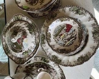 Johnson China friendly village set. Asking $60.00 for set. Item may have some chips.