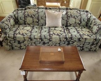 Navy Print Sofa/Silver Craft