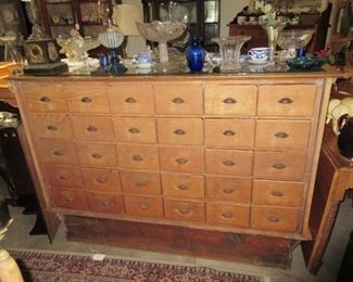 Back of 30 Drawer Show Case