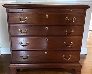 Link-Taylor mahogany 4-drawer chest with pull-out writing surface  
29” tall, 32” wide, 18” deep
$150