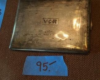 PLL # 15 - Sterling Silver Deco Style Engraved Cigarette Case $95