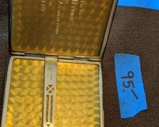 PLL #15 - Sterling Silver Deco Style Engraved Cigarette Case $95