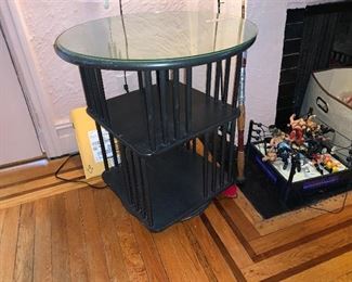 PLL # 130
Circular Two Tiered Table with Glass Top @ $30