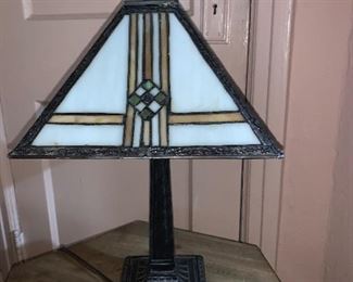 PLL # 330- Stained Glass Mission Style Lamp @ $45
