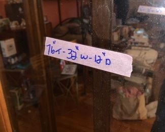 PLL # 346-Curio with Glass Shelves - Lights up!- $45