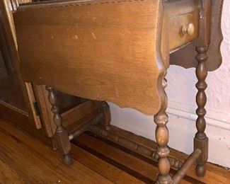 PLL # 354- Small Table - 1 drawer & Drop Leaf @ $15