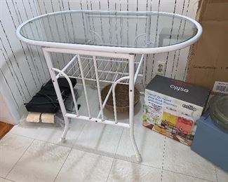 PLL#383 Glass Topped Table - $40